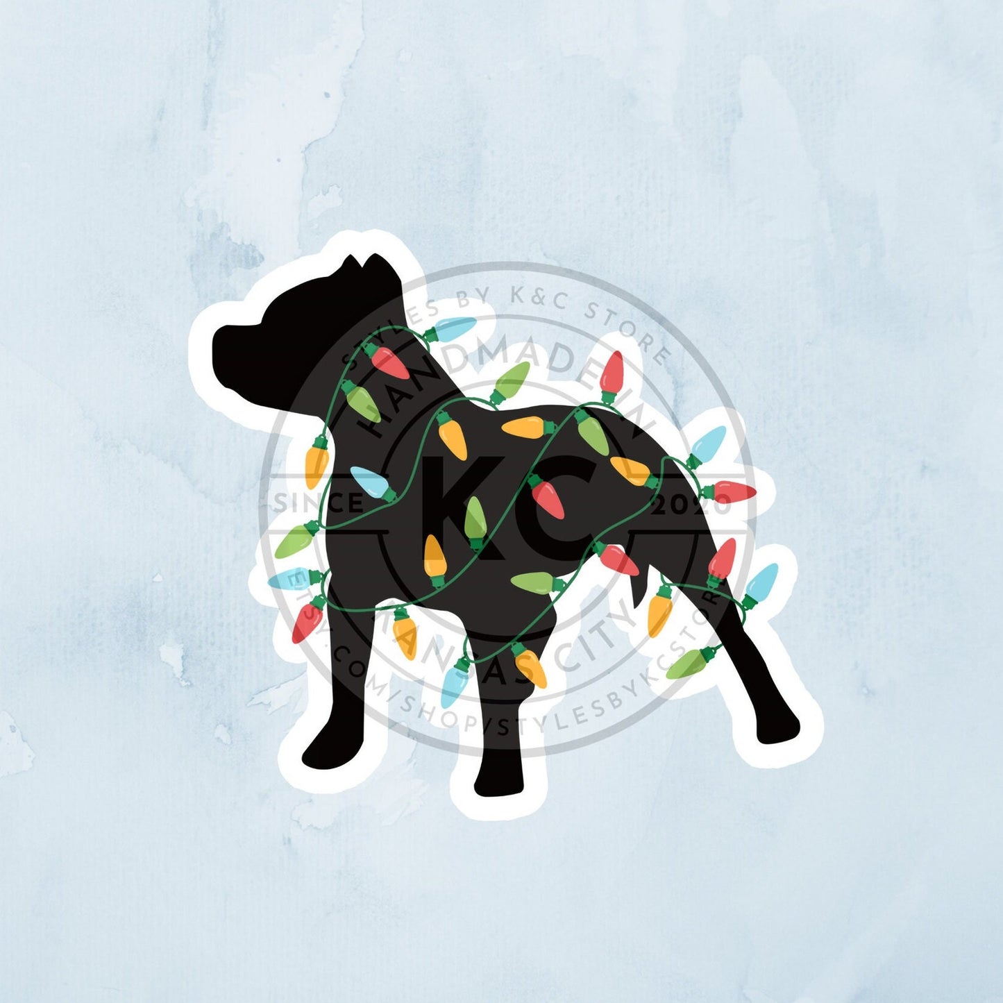 Festive Pitbull Sticker 