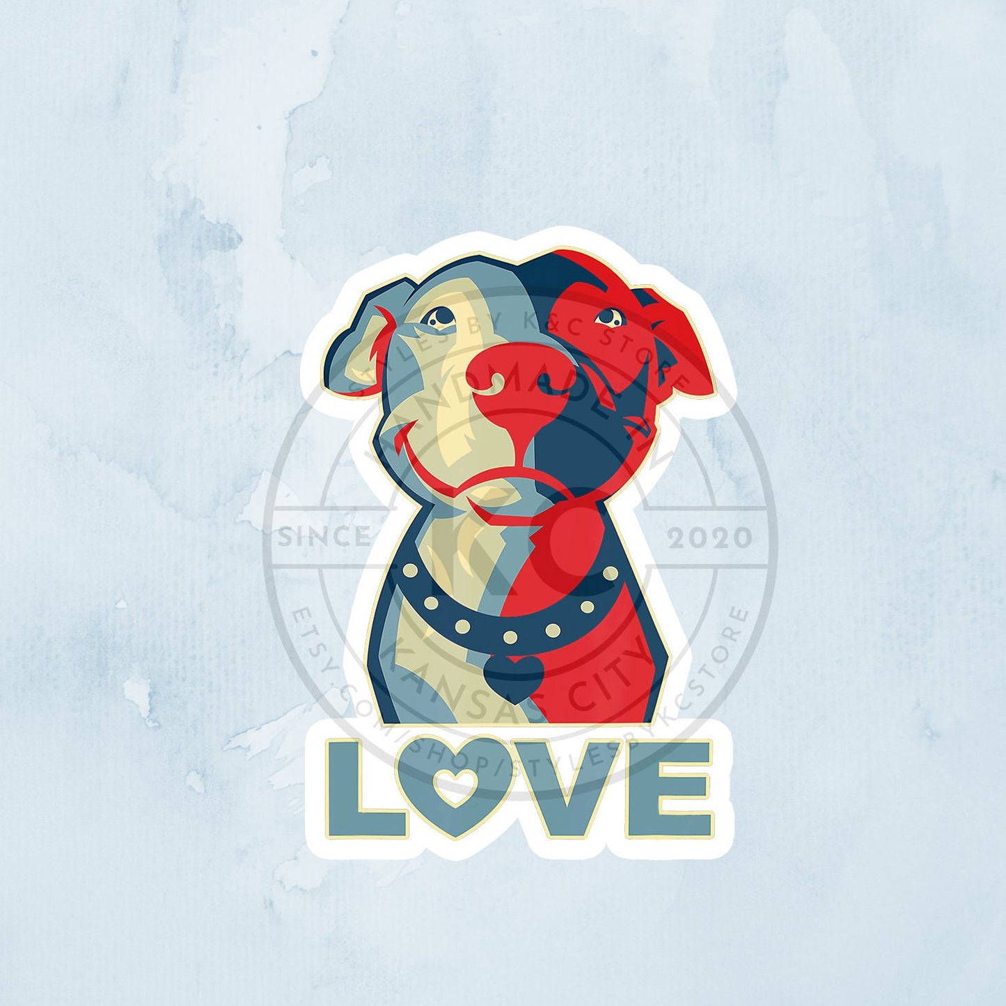 Pitbull Love Sticker 