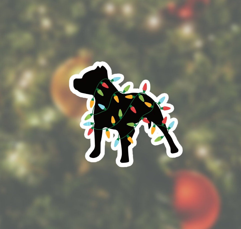 Festive Pitbull Sticker 