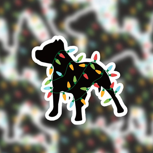 Festive Pitbull Sticker 