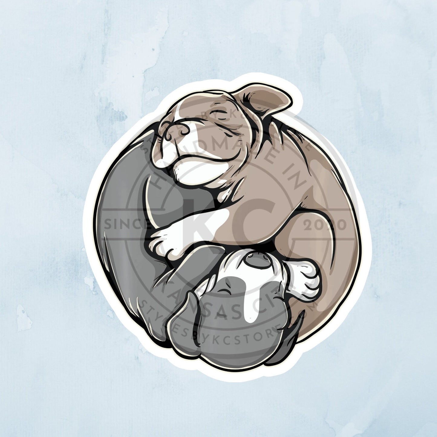 Pitbull Sticker Yin and Yang 